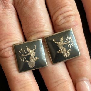 Vintage Siam sterling earrings